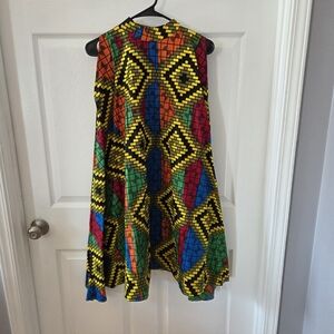 Colorful Geometric Pattern Dress